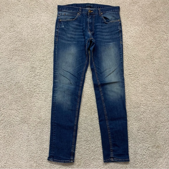 Zara Other - Men's ZARA MAN Indigo Blue STRETCH Mid Rise SLIM FIT Designer DENIM JEANS  34